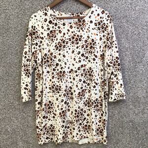 Chico's leopard print Tunic Slinky Knit size M